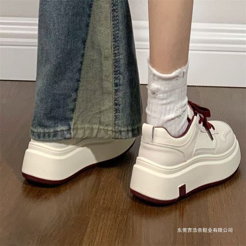 Original women's shoes similar to Zhang Ruonan's style, thick-soled, height-increasing, slimming, single-lining white sneakers for women, spring/summer casual sneakers Original women's shoes similar to Zhang Ruonan's style, thick-soled, height-increasing, slimming, single-lining white sneakers for women, spring/summer casual sneakers