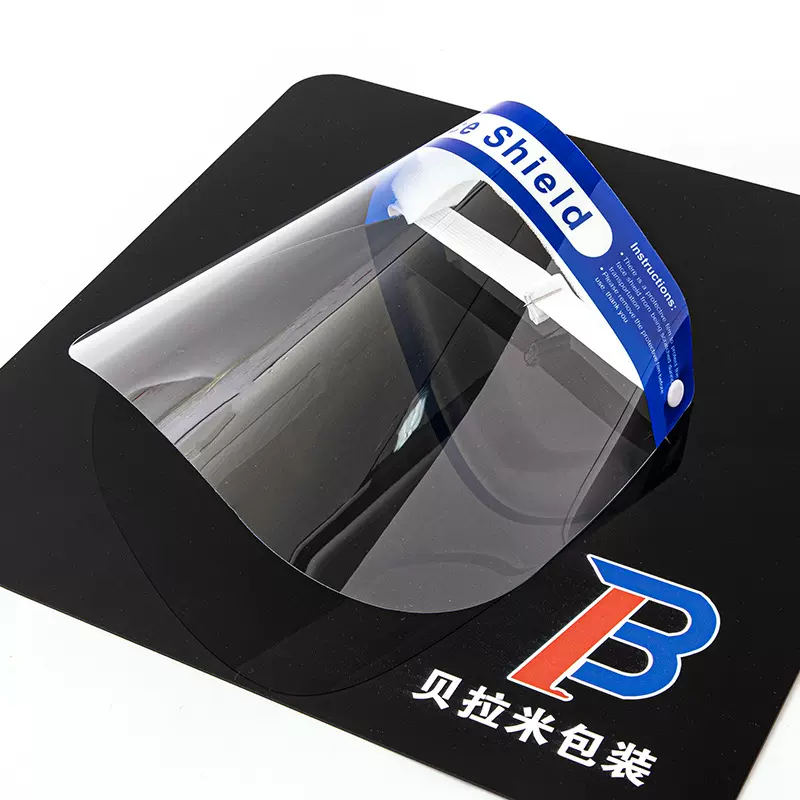 厂家直营现货PET透明超透防雾防飞沫塑料隔离面屏疫情防护面罩