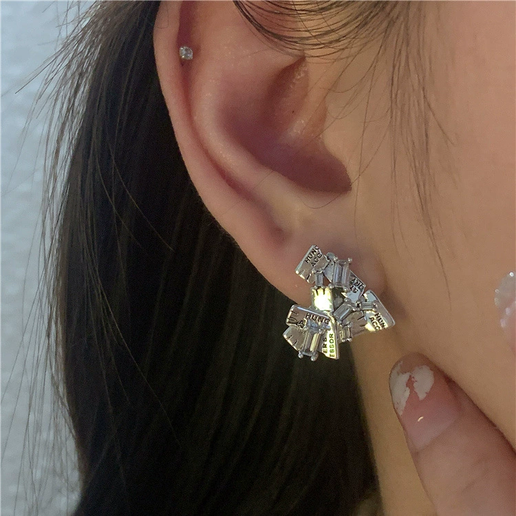 Серебряные серьги 925 пробы, образец, стиль легкой роскоши