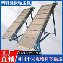 塑料链板输送机果蔬清洗流水线食品级塑料网带直行爬坡提升机