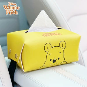 Winnie the Pooh Car Tissue Box Hanging Armrest Box Seat Back Car Accessories Sun Visor Tissue Holder Paper Box