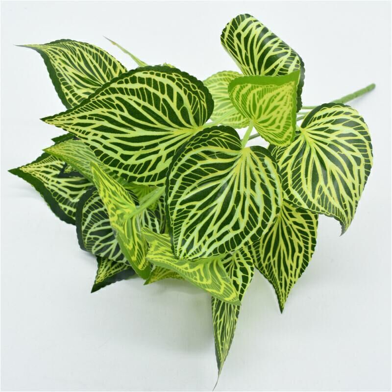 メーカー直販シミュレーション植物プラスチック造花植物壁配材ゴム手触り葉亀背葉緑羅|undefined