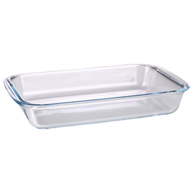 Bandeja rectangular para hornear de vidrio de borosilicato alto, resistente al calor, apta para microondas y horno, especial para uso doméstico, plato para pescado, plato para verduras, plato para frutas.