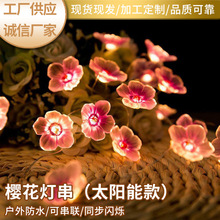 感恩节led樱花灯串户外庭院串灯 卧室粉色装饰小彩灯厂家大量批发
