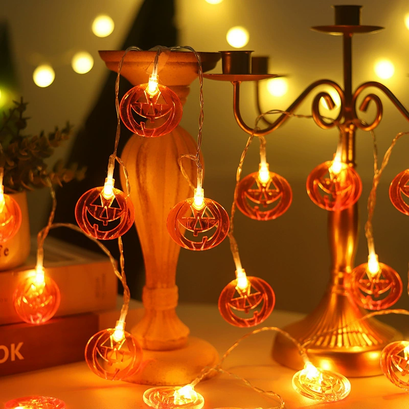 Кросс-бордер spot Halloween LED атмосфера декоративные огни тыква паук летучая мышь световая гирлянда череп маленький призрак мигающий свет