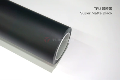 Automotive Film Car Wrap Colorful Ppf Paint - 15215m-5-years-warranty-tpu-super-matte-black-water-sticker