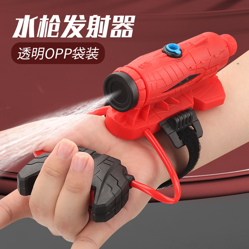 Transfronteriza Araña transmisor de la muñeca de los niños portátiles Araña guantes juguetes de agua manual de Prensa continua de pelo pistola de agua
