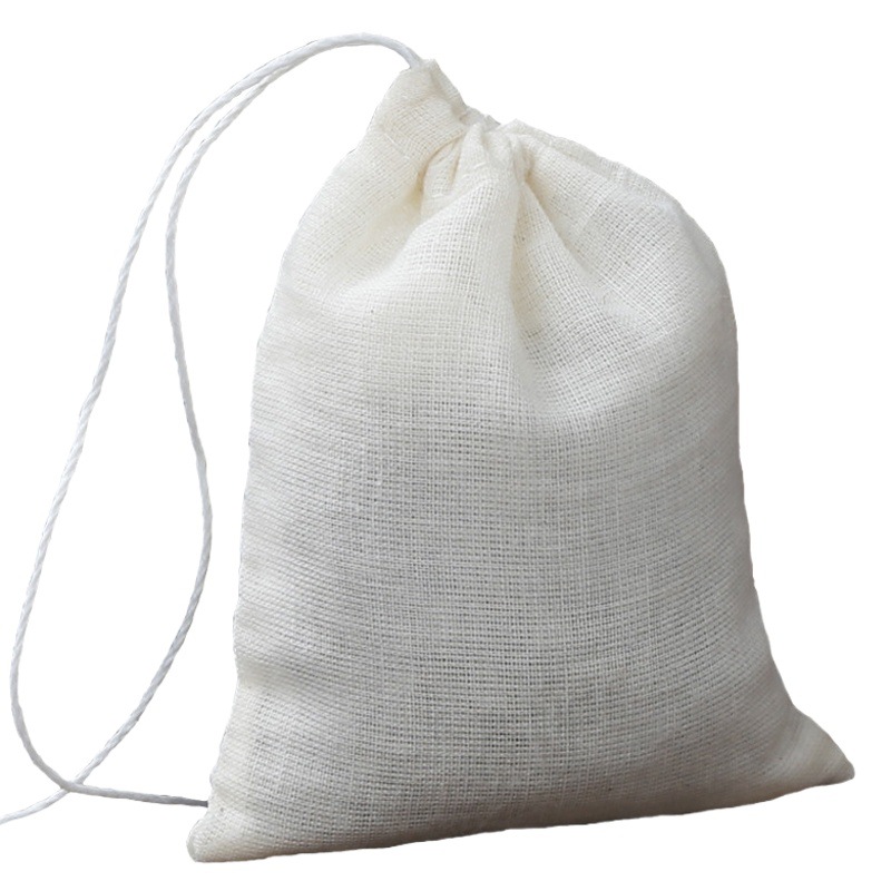 Gasa de algodón puro 10*15cm bolsa de filtro con cordón bolsa de sopa bolsa de estofado de medicina frita bolsa de té bolsa de escoria de medicina hirviendo