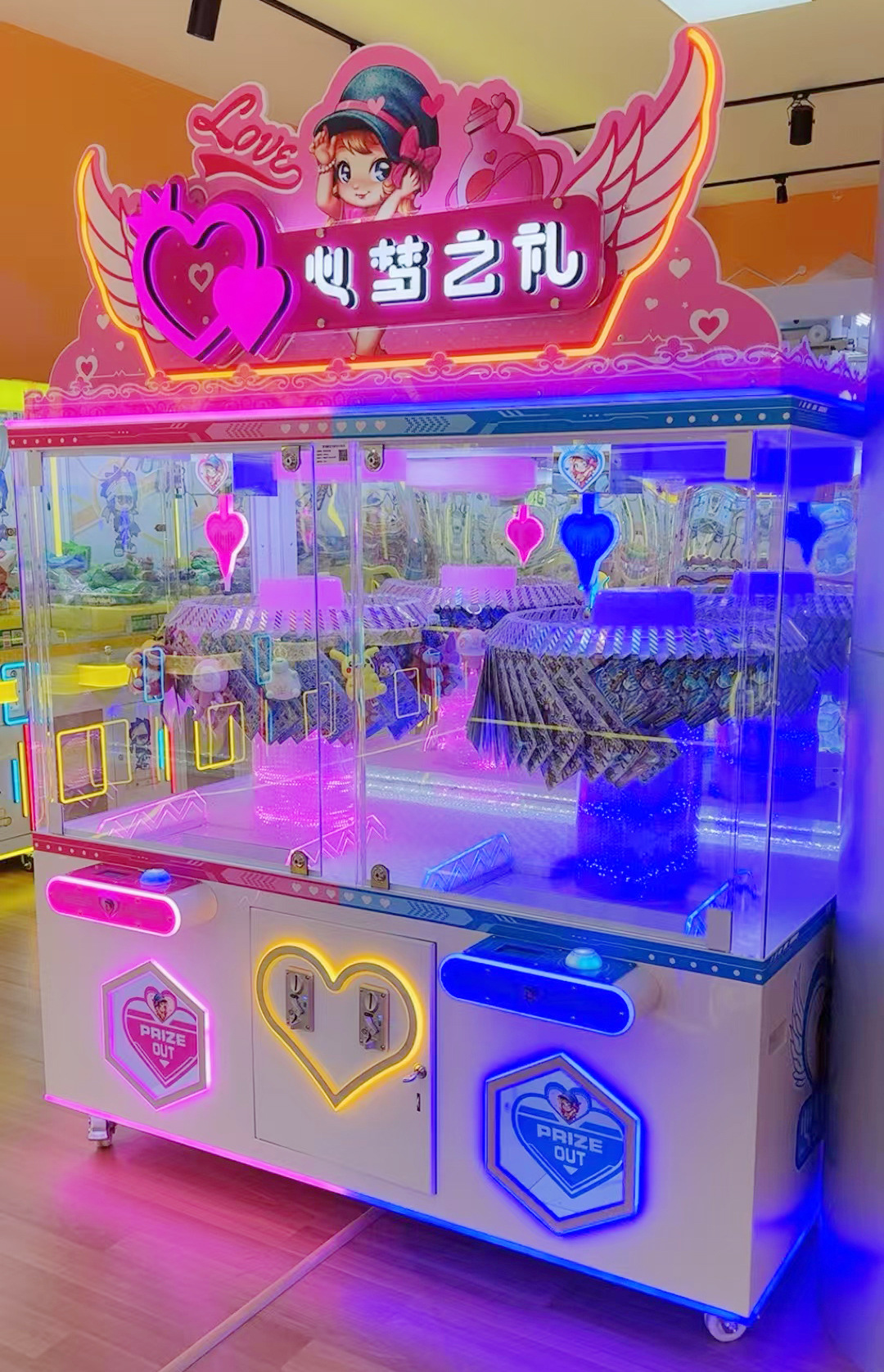 El nuevo fabricante de la fuente de la máquina de clip utiliza monedas para mayoristas, pegatinas para niños, clips para bocadillos, máquina de regalo, máquina de garras