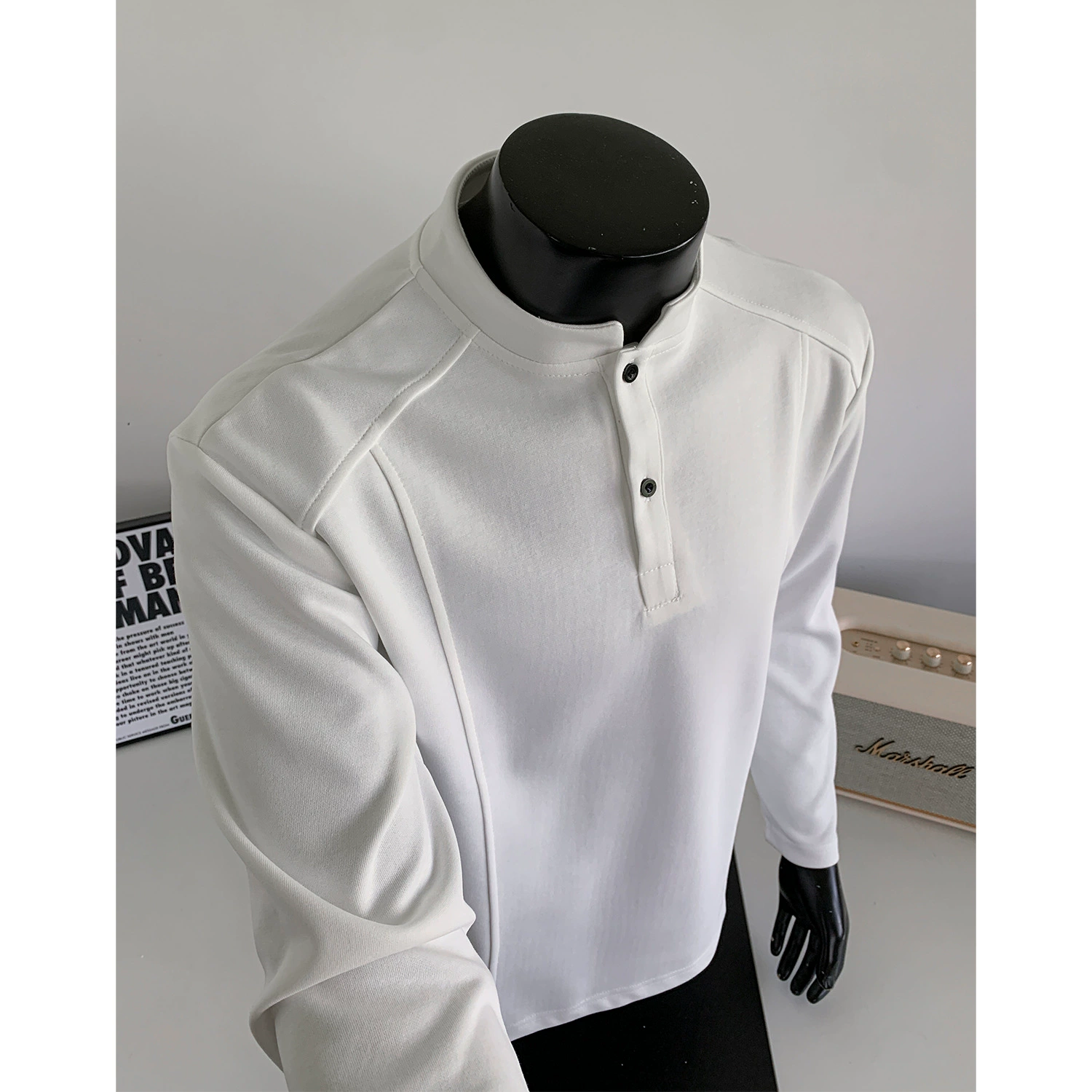 Warm long-sleeve, base sweatshirt, polo