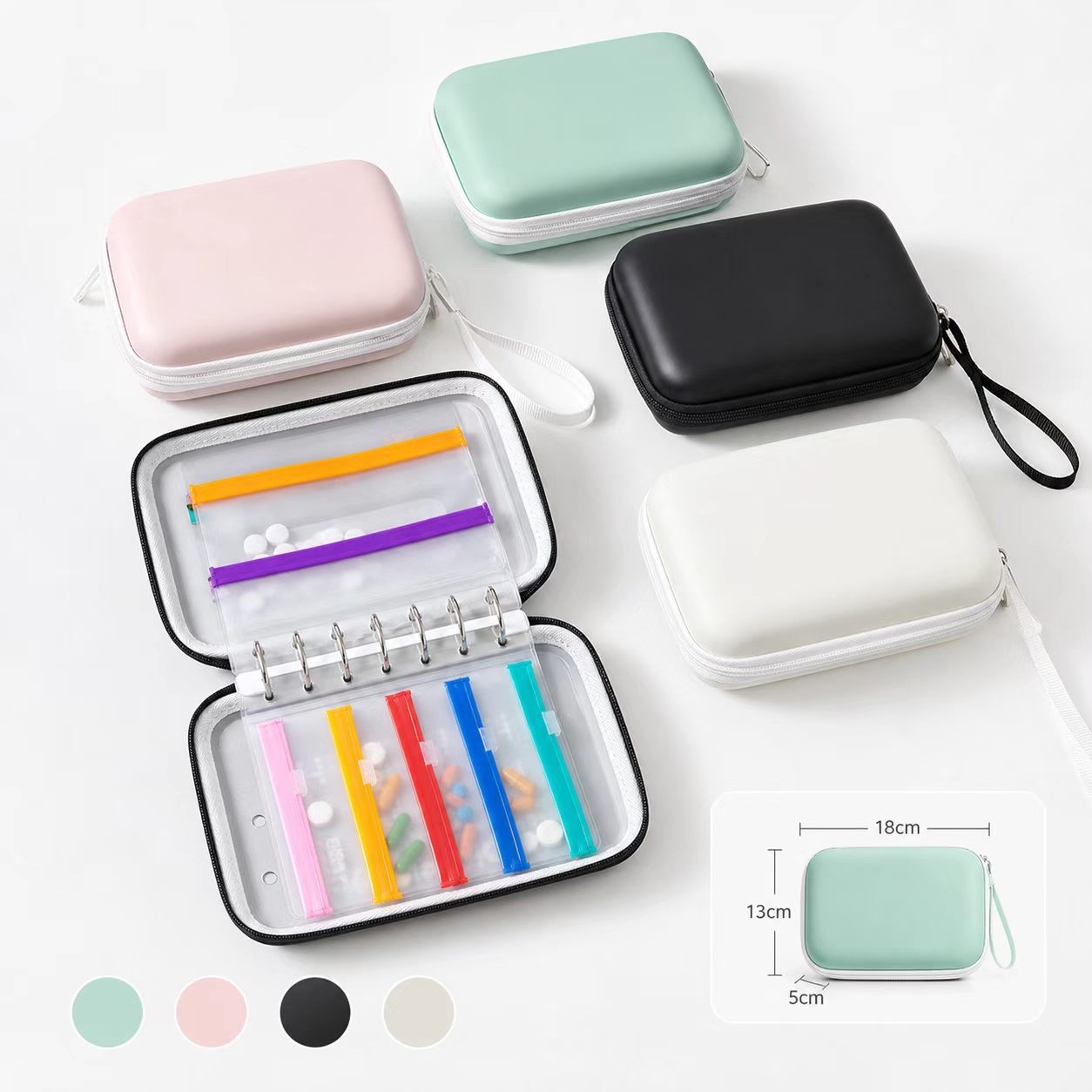 Manufacturer's best-selling cross-border travel medicine EVA storage box, moisture-proof organizer storage bag, travel medicine storage bag