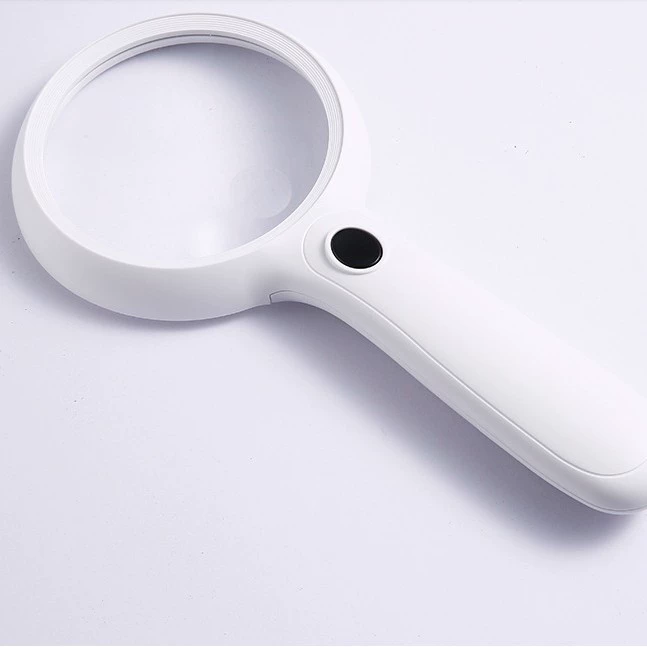 Большое зеркало 2-6 раз 14 кольцевых светодиодных фонарей HD для чтения портативное оптическое белое увеличительное стекло 90120