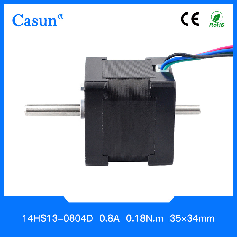 14HS13-0804D两相混合式步进电机35双出轴机械手马达微型电动机