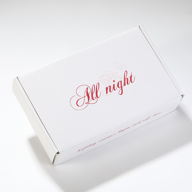 ins风创意加厚白卡纸批发飞机盒衣服包装盒可定图案logo服装盒子