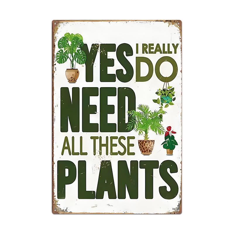 Pintura de hojalata pastoral Flor antigua retro Arte de hierro Pintura colgante pequeña Jardín al aire libre Balcón Decoración de pared Colgante transfronterizo