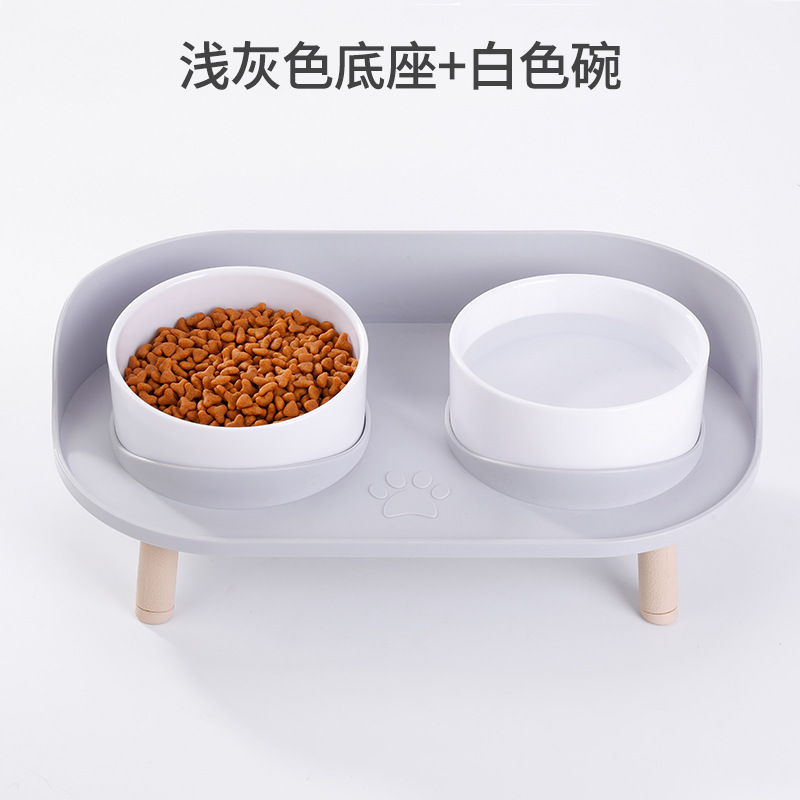 라이트 그레이 베이스 + 흰색 그릇 (3 높이)