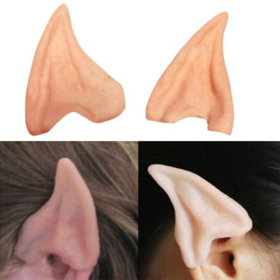 Halloween Elf Half Ears Supplies Dress up Props Fake Pointed Ears Latex Vinyl Fairy