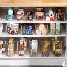 桌面长型橱柜收纳透明冰箱厨房筐零食窄亚克力储物盒收纳盒抽屉式