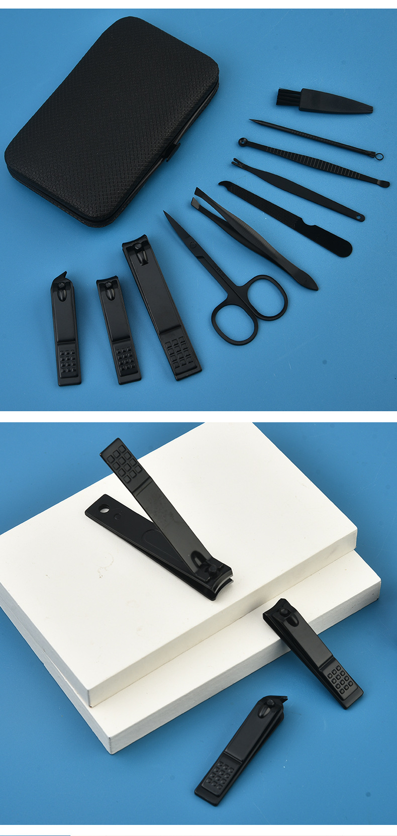 Nagelpflegeset, 10-teilig, tragbar