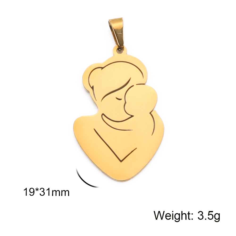 1 Pieza Acero Inoxidable 304 Humano Colgante display picture 3