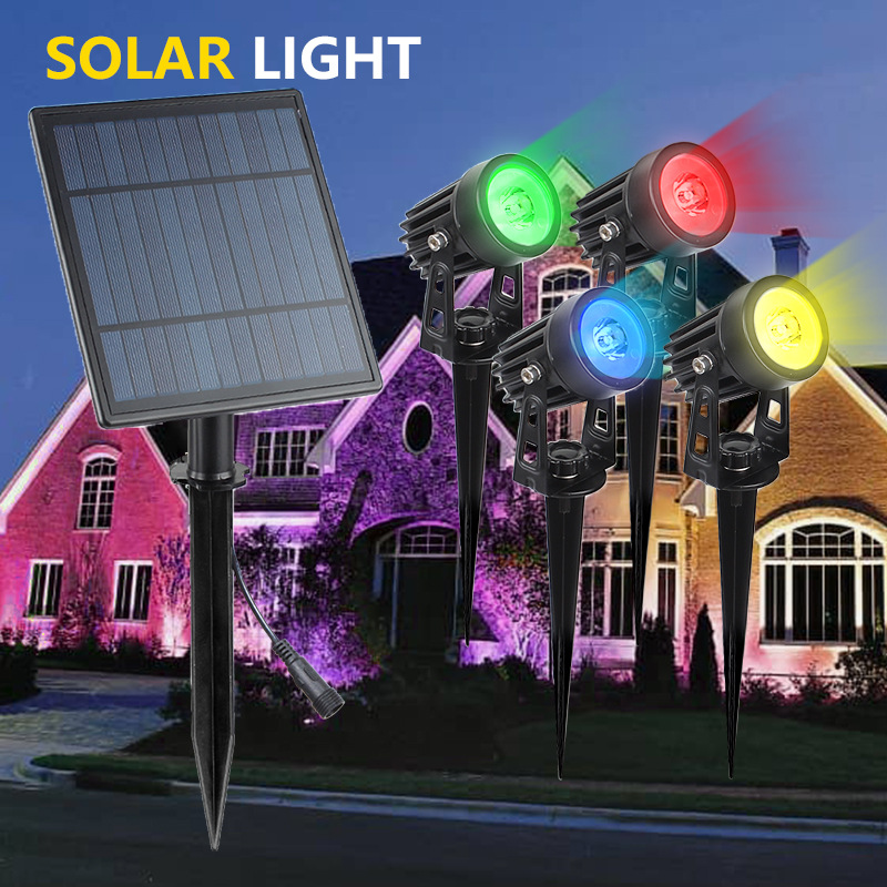 Solar spotlight outdoor LED landscape pl...