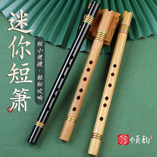 零基础入门洞箫便携苦竹短萧迷你小笛子古风六调初学萧乐器-阿里巴巴
