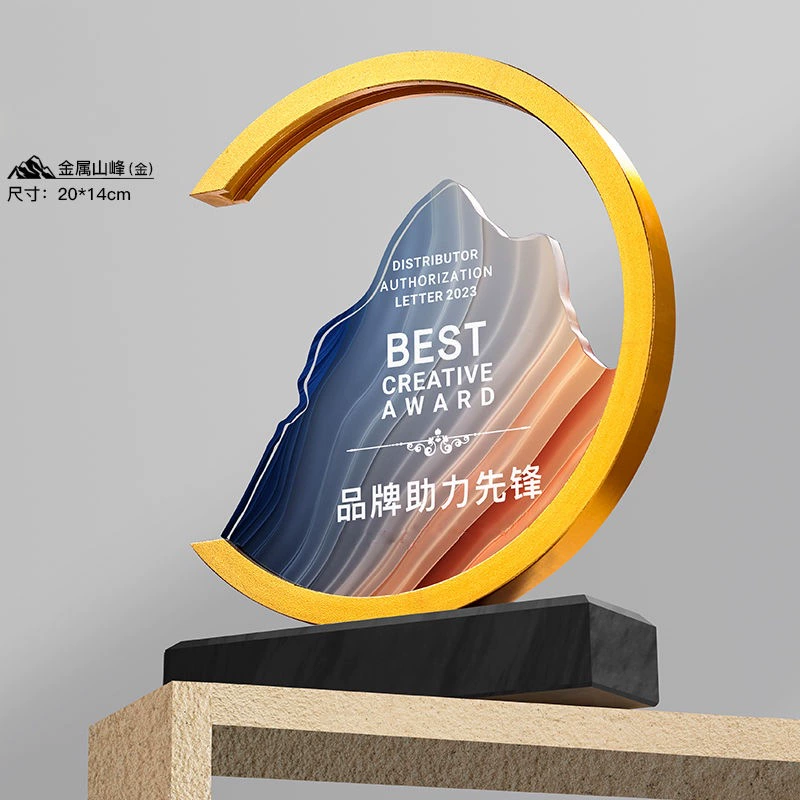 Металлический кубок, креативная медаль, почетный сертификат, член консультанта, фото, горный кубок