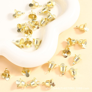 6mm Trumpet Opening Bell Christmas Large and Small Bells Gold and Silver DIY Jewelry with Pendant Wind Chime Bell Small Bell