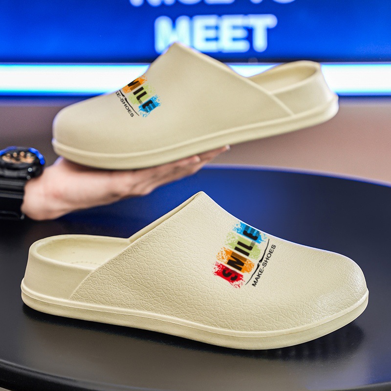 Baotou medio zapatillas para hombres 2025 verano nuevo hombre desgaste de suela gruesa antideslizante sensación de mierda zapatos de playa deportivos casuales