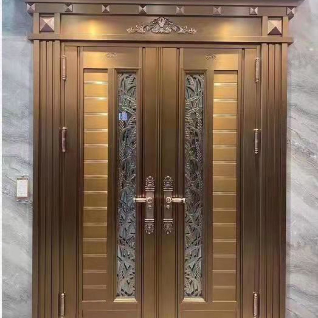 双开门字母智能不锈钢复古韩式制造防盗进户门