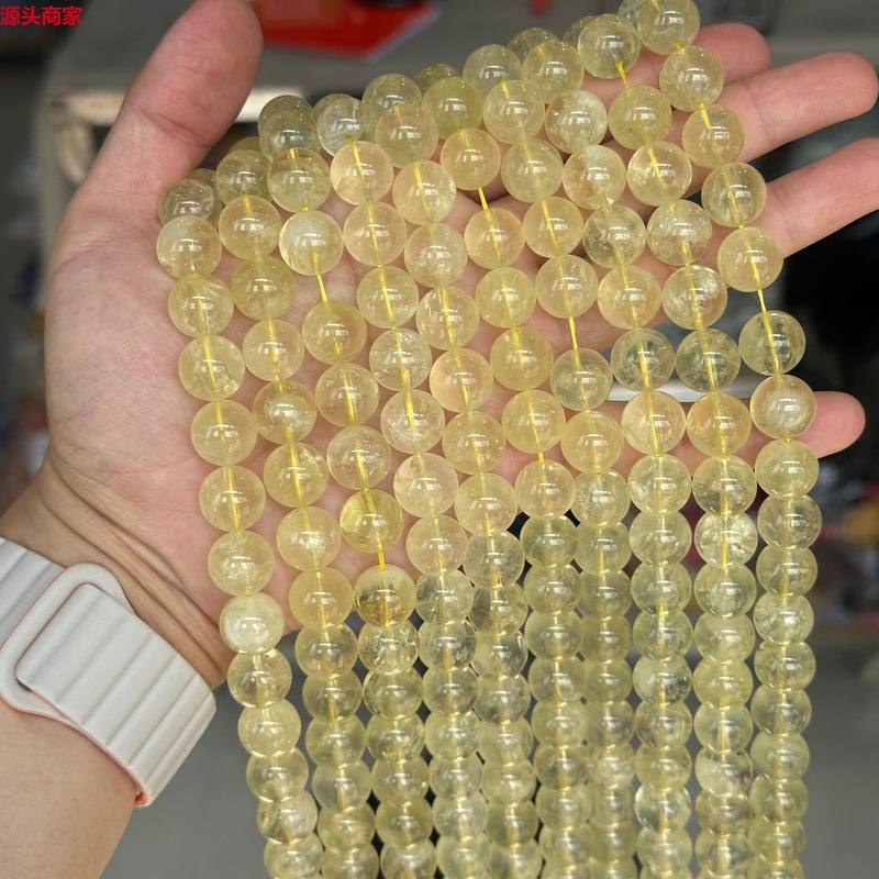 グレード A 天然レモンクリスタルルースビーズ半完成透明レモンシトリンビーズ DIY ジュエリーアクセサリー卸売|undefined