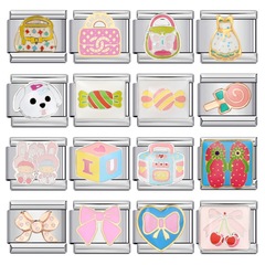 国境を越えて個性的なチタン鋼金メッキ滴油手環DIYイタリアモジュールブレスレット少女プレゼント