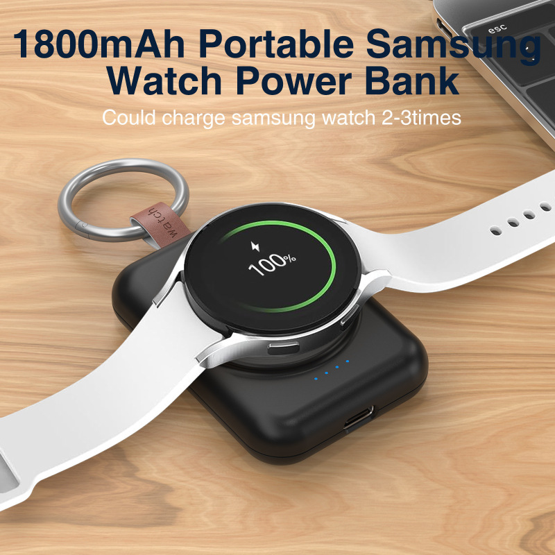 Samsung 時計ワイヤレスパワーバンク watch5/6 1800mah ミニ Apple Watch モバイル電源に適しています。|undefined