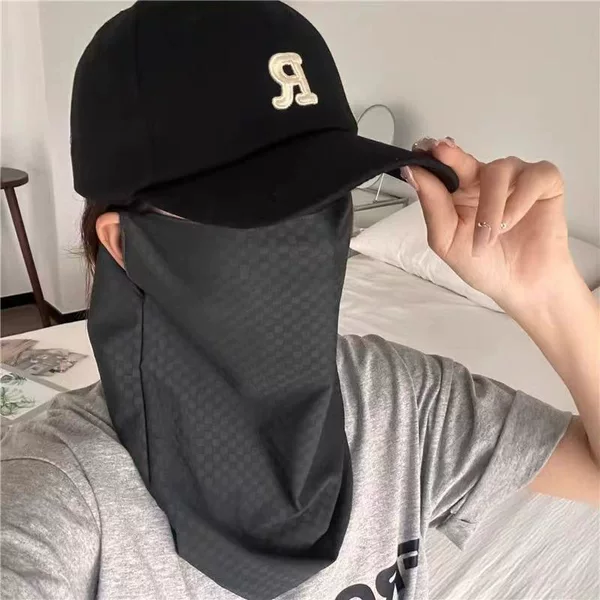 Ice silk sunscreen mask for men and women to cover the whole face UV protection face Gini neck mask veil cycling face mask