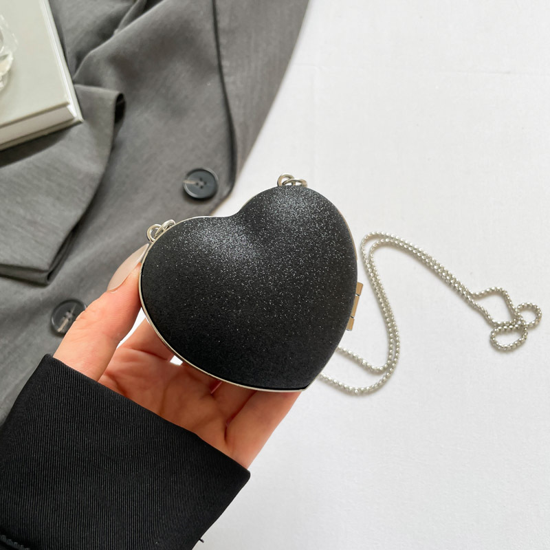 Borsa a tracolla elegante a forma di cuore con strass donna sera_voghion.com