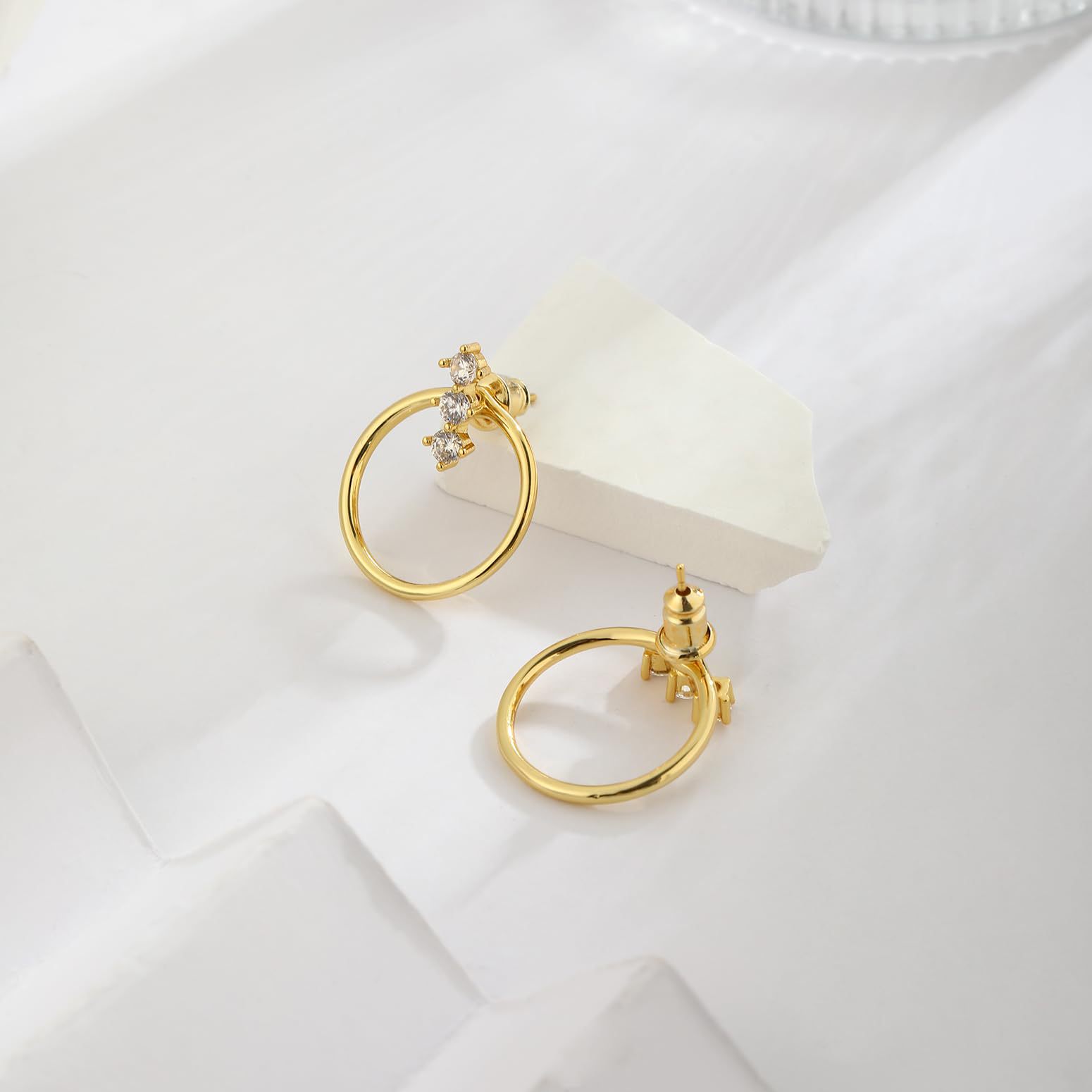 European and American Cross-Border Hot-Selling Brass Real Gold Electroplating Fashionable Elegant Pearl Pendant Earrings Women's Ear Jewelry