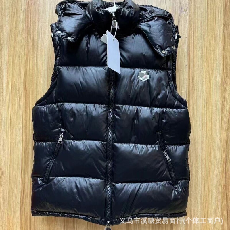 2026 Autumn/Winter New Moncler Classic Hooded Stand Collar Vest Cotton Jacket Couple Style Warm Vest Jacket 2026 Autumn/Winter New Moncler Classic Hooded Stand Collar Vest Cotton Jacket Couple Style Warm Vest Jacket