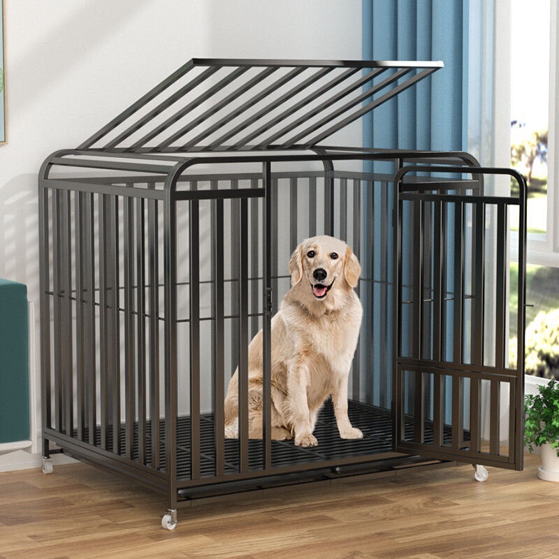 大型中型犬用犬ケージ 屋内トイレ分離 厚みのあるペットケージ ゴールデンレトリバー ラブラドール 家庭用犬ケージ|undefined