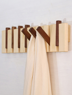 Solid Wood Hook Hallway Bedroom Clothes Hook Wall Wooden Hanger Wall Hanging Creative Wall Hood Wang Jin