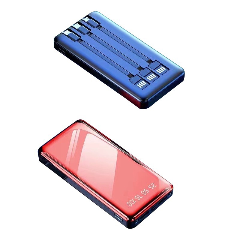 Pantalla digital de salida compartida de tres líneas al aire libre de 20000 mAh fuente de alimentación móvil de gran capacidad de carga de teléfono móvil portátil