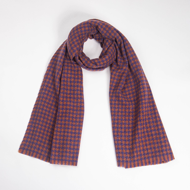 Fashionable Thousand Bird Grid with Wind Extended Style and Stylish I mitation of Cashmere Warm Scarf Shawl_voghion.com