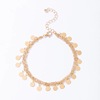 Golden accessory, beach ankle bracelet with tassels, European style, suitable for import, boho style