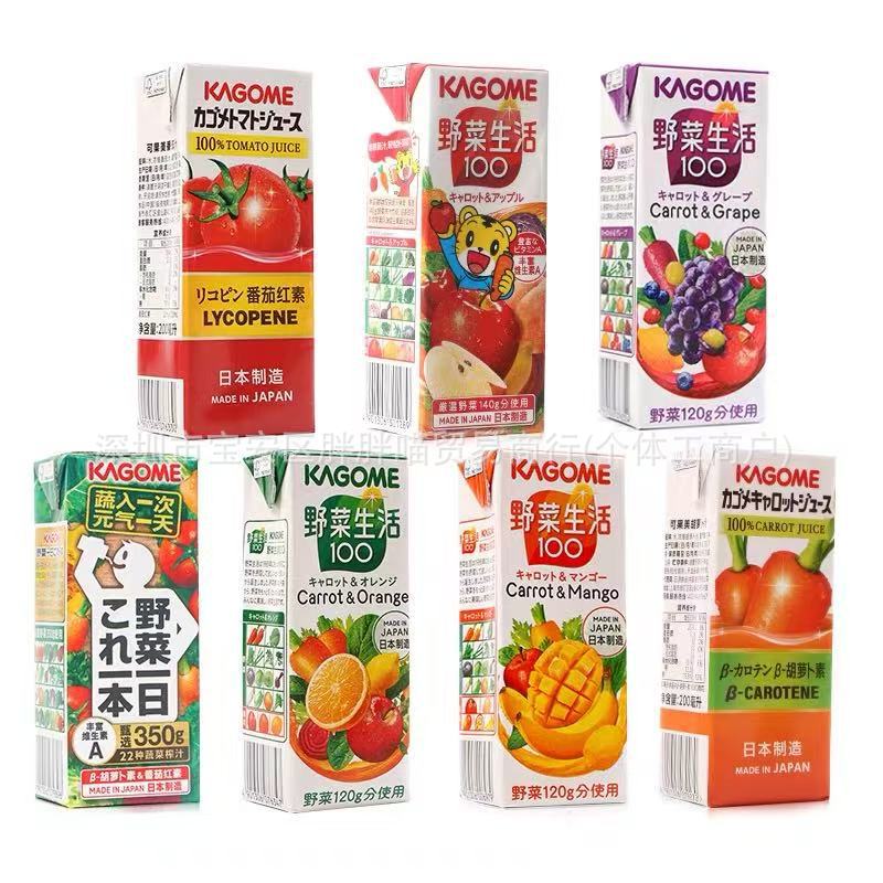 日本进口KAGOME可果美果蔬汁混合果汁苹果汁番茄汁野菜生活轻断食