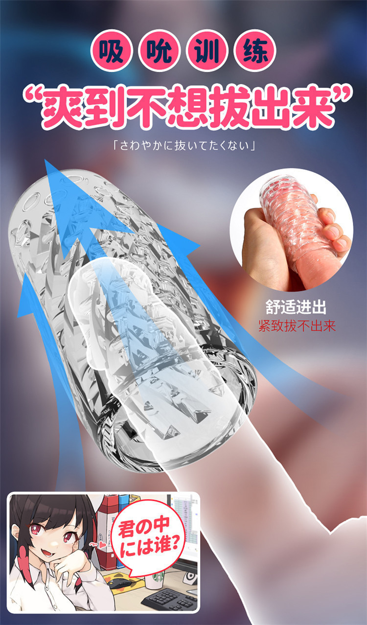 Xiaomeng Meina Transparent Manual Masturbation Cup for Adult Men — detail image 7