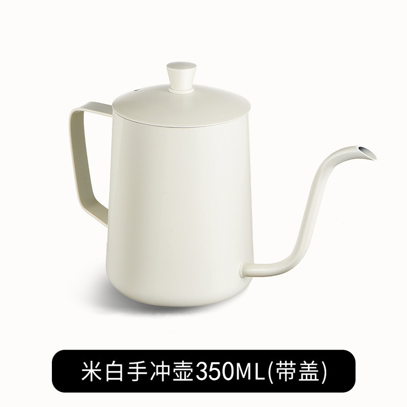 304 de acero inoxidable mano cafetera Slim boca mano olla hogar goteo colgando oído mango de madera olla de café al aire libre