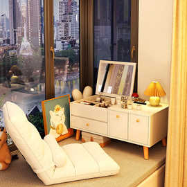 梳妆台家用卧室飘窗梳妆桌现代简约小书桌小型收纳柜子简易化妆台