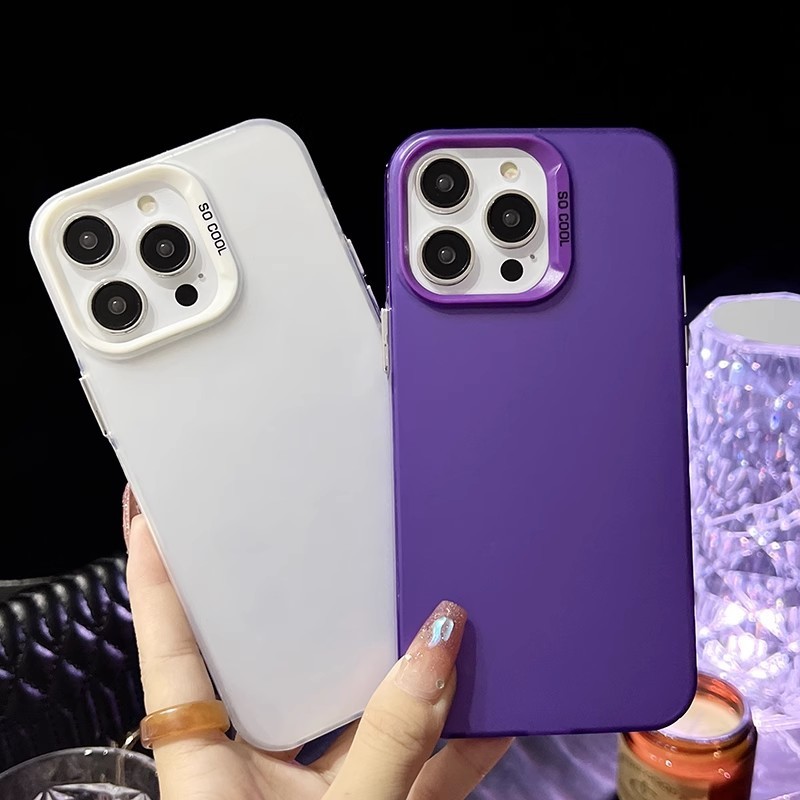 iPhone16に適した高級感のある13/14カラーシルバーIMDマット15ProMax無地12フルカバー17保護ケース|undefined