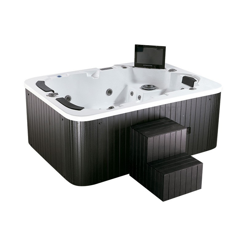 Bañera de acrílico spa al aire libre Baño de aguas termales piscina 3-Persona asiento baño piscina al aire libre agua caliente piscina bañera