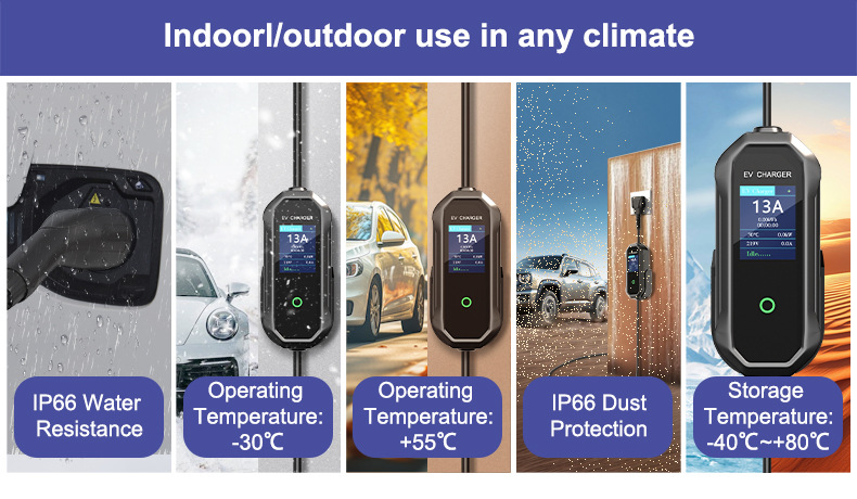 3.5Kw On-Board Charger British Standard 13A Portable Charging Gun for New Energy Vehicles