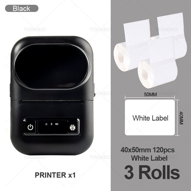 Handheld Printer, Bluetooth Portable Label Printer, Mobile & Laptop Compatible, 40×30mm Rolls